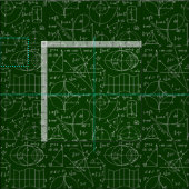 数学の演算幾何学の公式は緑 ファブリック (タイル)