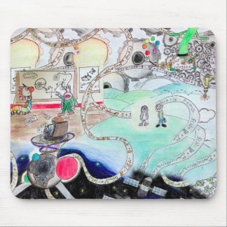 数学の漫画のユーモア – 学生、先生、ギーク マウスパッド