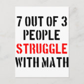 数学の苦労 ポストカード (正面)