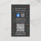 数学の英語の家庭向学け家庭試験 名刺 (裏面)