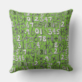 数学の落書きの緑 クッション (裏面)
