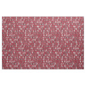 数学の落書きの赤 ファブリック (ヤード)