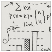 数学の落書 ファブリック (クローズアップ)