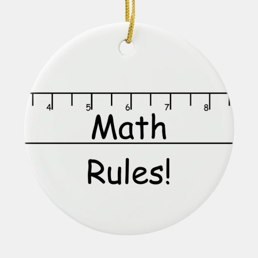 数学の規則! セラミックオーナメント (正面)