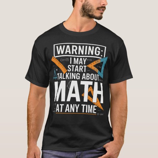 数学の話を突然始めるかもしれない Tシャツ (正面)