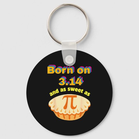 数学の誕生日ジョークのように甘い314生まれ キーホルダー (正面)