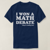 数学の議論に勝った Tシャツ (デザイン正面)