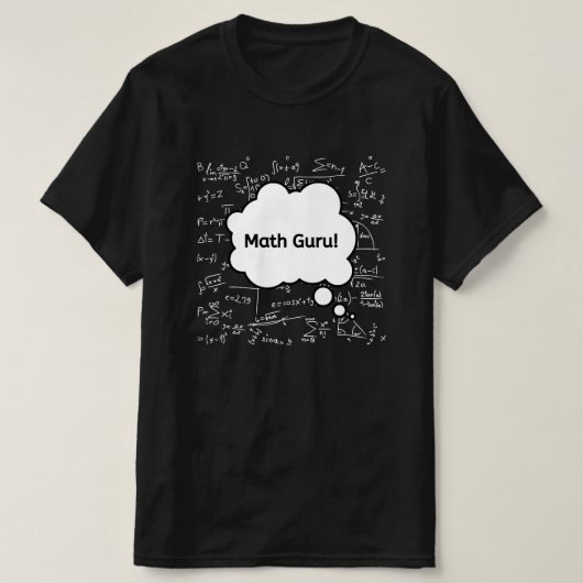数学の達人 - 面白い数学教師の方程式 Tシャツ (デザイン正面)