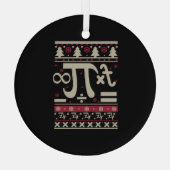数学の醜いクリスマス ガラスオーナメント (裏面)