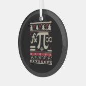 数学の醜いクリスマス ガラスオーナメント (正面左)
