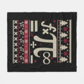 数学の醜いクリスマス フリースブランケット (正面(横))