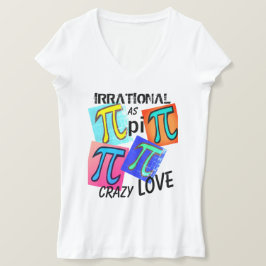 数学の非合理としてPiブルーイエローグリーンピンク トライブレンドＴシャツ