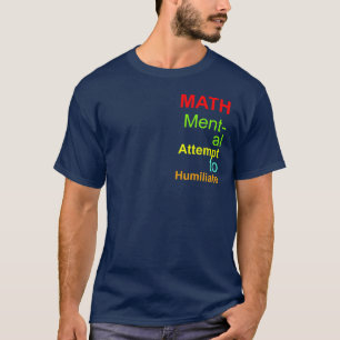 数学の頭カラフルの中で恥をかかせようとする頭の皮 Tシャツ