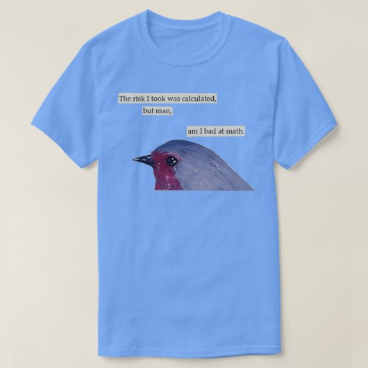 数学の鳥が苦手だ Tシャツ (デザイン正面)
