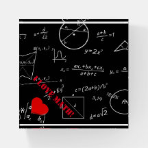 数学の黒板での3Dラブ·マス