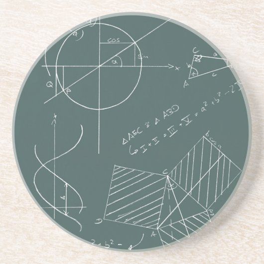 数学の黒板 コースター (正面)