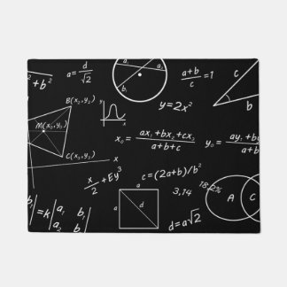 数学の黒板 ドアマット