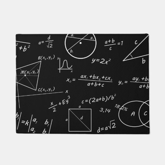 数学の黒板 ドアマット (正面)