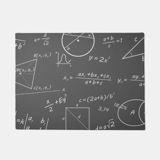 数学の黒板 ドアマット (正面)