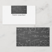 数学の黒板 数学教師 名刺 (正面/裏面)