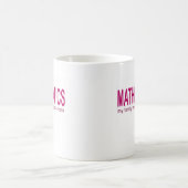 数学の_の私の系譜に二乗根があります コーヒーマグカップ (中央)