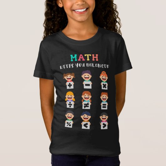 数学はあなたをバランスよく保ちます Tシャツ (正面)
