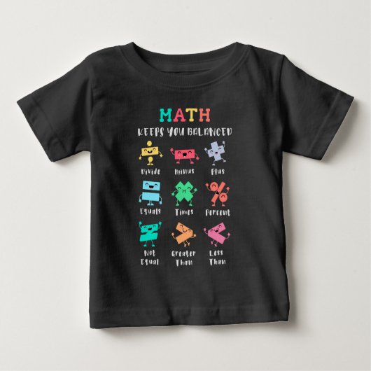 数学はあなたをバランスよく保つ ベビーTシャツ (正面)