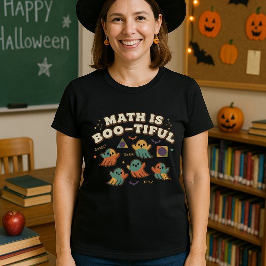 数学はおばけのように美しい先生ハロウィン スプーキー 数学 Tシャツ