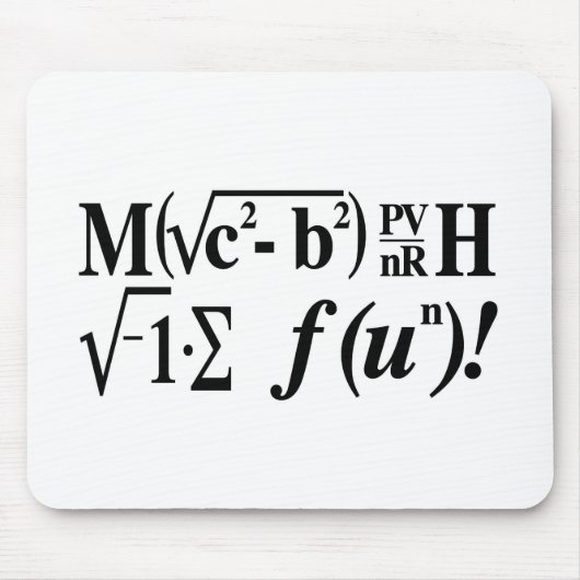 数学はおもしろいです! マウスパッド (正面)