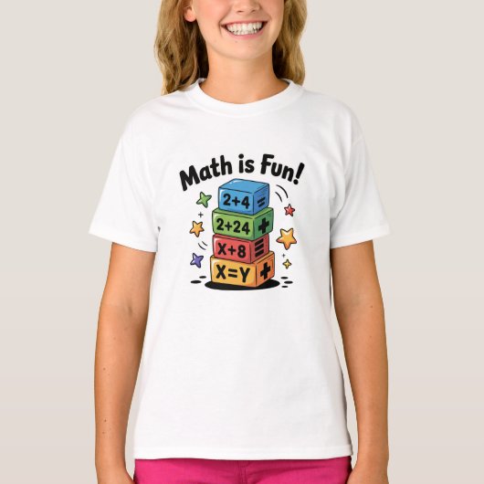 数学はおもしろい Tシャツ (正面)