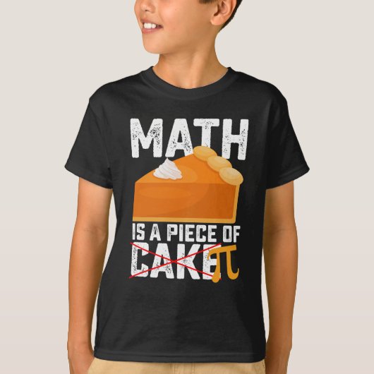 数学はケーキの一種 パイの日 おもしろ Tシャツ (正面)