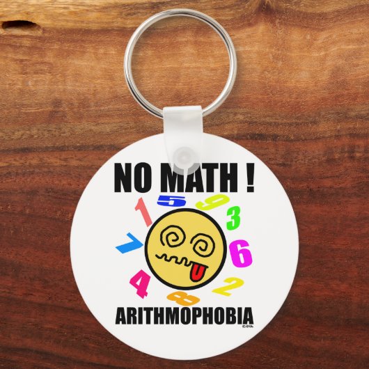 数学はダメ!算数恐怖症 キーホルダー (正面)