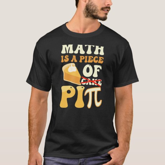数学はパイおもしろいプの日 Tシャツ (正面)