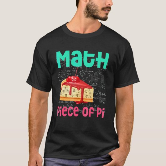 数学はパイのよう 数学 円周率の日 子ども 学生 Tシャツ (正面)