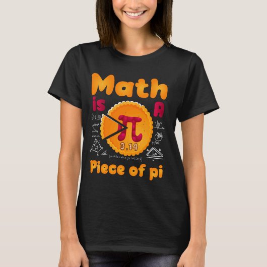 数学はパイのピース幸せパイ日の数学マット Tシャツ (正面)