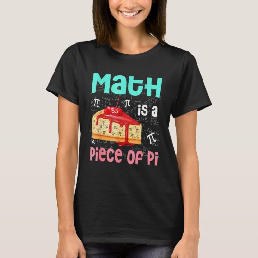 数学はパイの一部である数学パイ日の子供の学生 Tシャツ (正面)