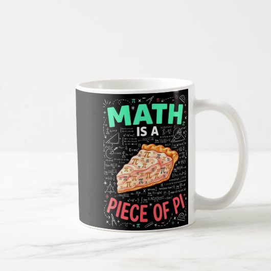 数学はパイの一部 - 円周率の日と数学好きT コーヒーマグカップ (右)