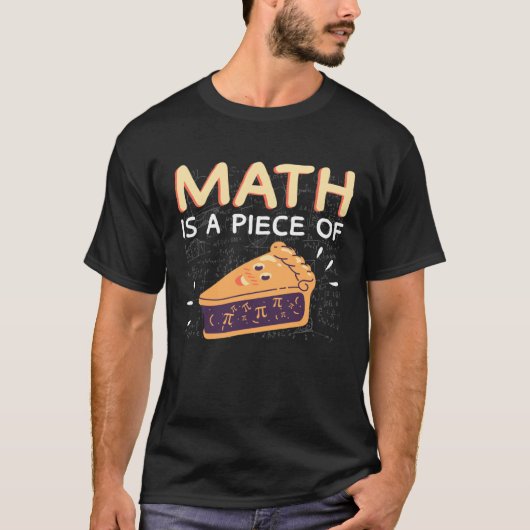 数学はパイの日と数学の計算 Tシャツ (正面)