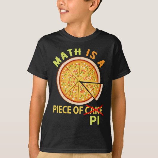 数学はピッツァの和算だ Tシャツ (正面)