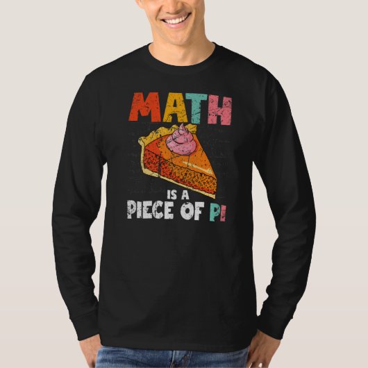 数学はピースPi日Pi日3 14 3月14日Vint Tシャツ (正面)