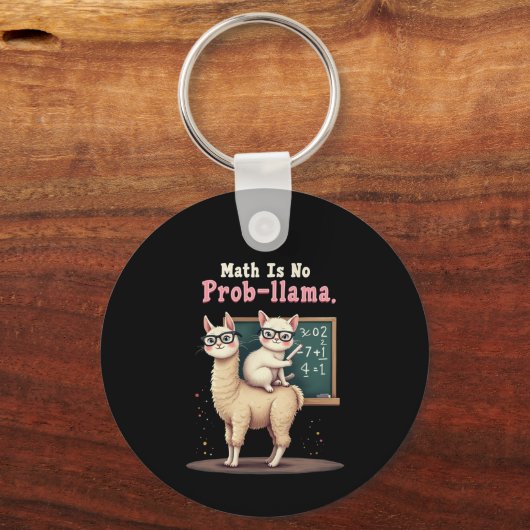 数学はプロブラマではないおもしろい&かわいい数学インスピレーション キーホルダー (正面)
