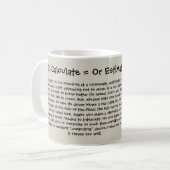 数学はマグを計算しますか、または推定します コーヒーマグカップ (正面左)