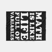 数学は人生の数学おもしろいの先生冗談の男性のように フリースブランケット (正面(横))