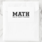 数学は人間に対する精神的虐待 長方形シール (バッグ)