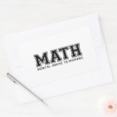 数学は人間に対する精神的虐待 長方形シール (封筒)
