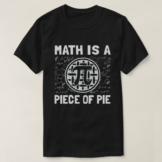 数学は円の円周おもしろい期3.14数学 Tシャツ (デザイン正面)