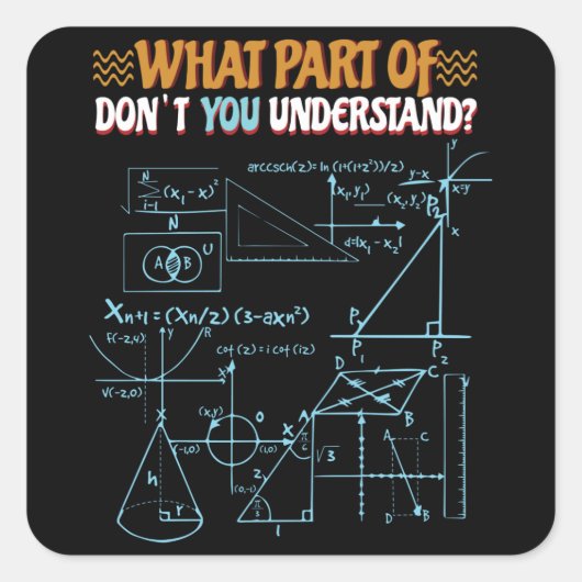 数学は学生のためだけではない スクエアシール (正面)