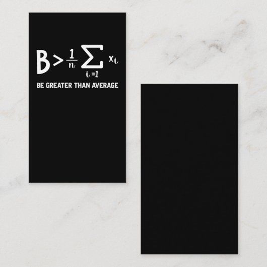 数学は平均素晴らしより高い 名刺 (正面/裏面)