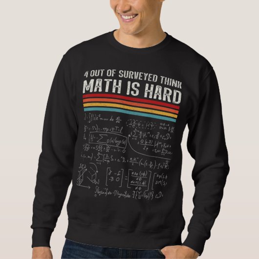 数学は懸命数学プン数学おたくmathemati スウェットシャツ (正面)