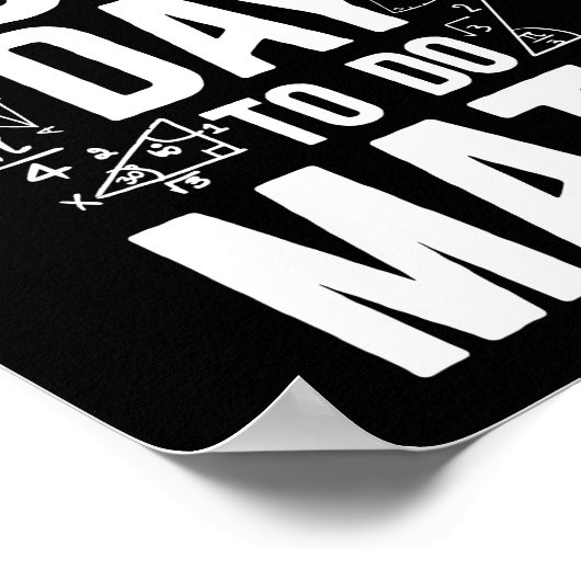 数学は数学のおたくを行う良い日だ ポスター (角)